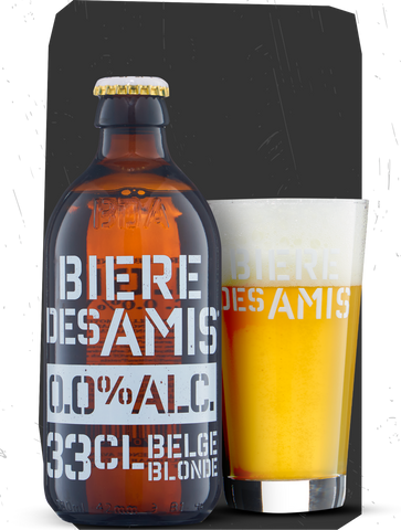 Bière des Amis Blonde 0.0%, 330ml – Alcohol-Free Belgian Beer