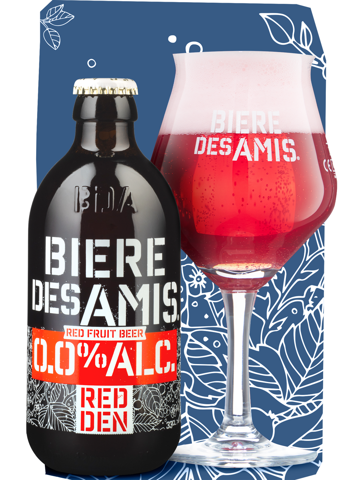 Bière des Amis Redden 0.0% – Alcohol-Free Fruity Red Beer, 330ml